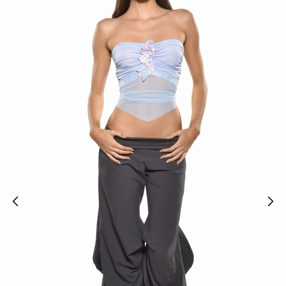 EMA SAVAHL Y2K Tieback crop top